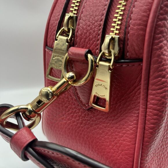 NWT Coach Pebbled Leather Jes Crossbody C5805 Strawberry Haze Pink Gold - Picture 5 of 11